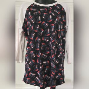 LulaRoe USA Uncle Sam Hat 4th Of July Print Ralgan Tee M